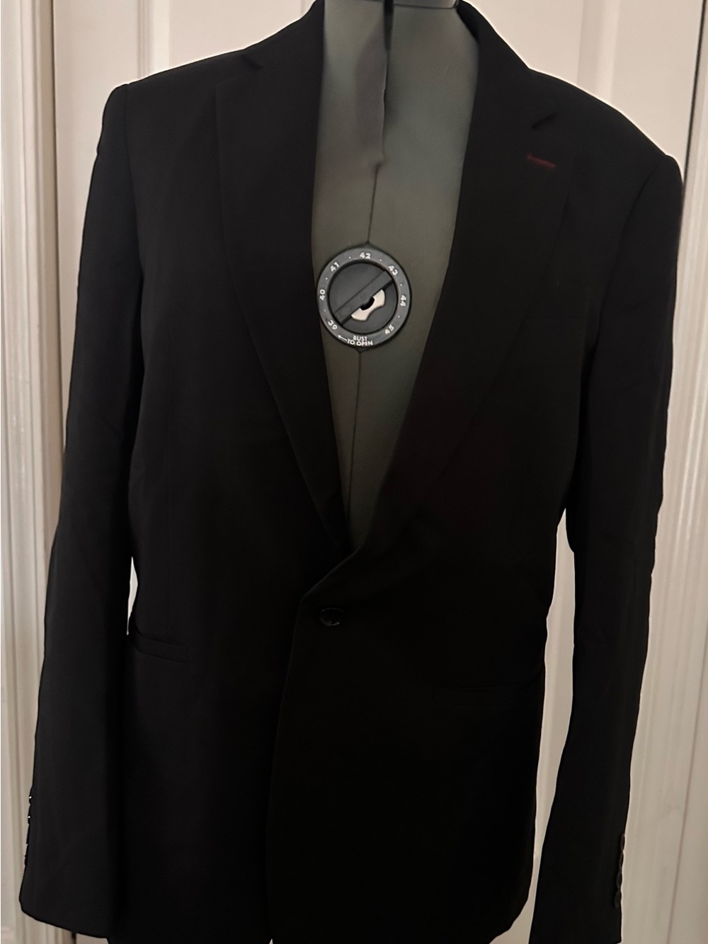Men's Black Lightweight Single-Button Jacket
